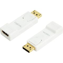 Adapter AV LogiLink DisplayPort - HDMI biały (CV0057) 524937 4052792003598