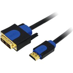 Kabel LogiLink HDMI - DVI-D 1.8m niebieski (CHB3102) 632877 4260113573013