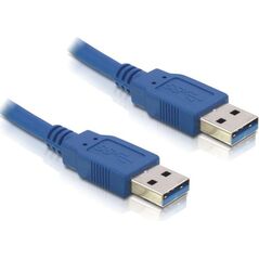Kabel USB Delock USB-A - USB-A 2 m Niebieski (82535) 643527 4043619825356