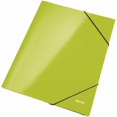 Leitz Teczka Wow kartonowa laminowana z gumką na rogach zielony (10K038D) 651201 4002432105908