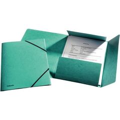 Esselte Teczka z gumką narożną A4 preszpanowa zielony (10K017D) 651773 5902812265965