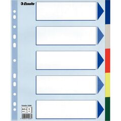 Esselte Przekładki do segregatora A4 PP Maxi 5 kart (10K396A) 651782 5902812152661