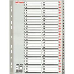 Esselte Przekładki do segregatora A4 PP szare 1-54 (10K154F) 651829 5902812001099