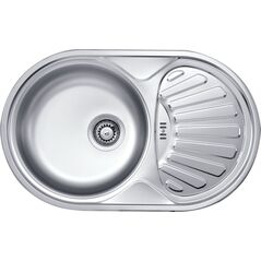 Zlewozmywak Deante  1-komorowy Twist z ociekaczem 48 x 77cm stalowy (ZEU 011B) 692197 5907650846390