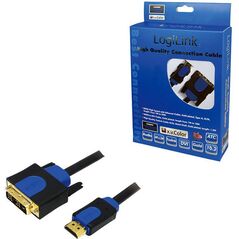 Kabel LogiLink HDMI - DVI-D 5m niebieski (CHB3105) 713413 4052792005622