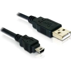 Kabel USB Delock USB-A - miniUSB 1.5 m Czarny (82252) 748210 4043619822522
