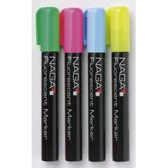 NAGA Marker kredowy 10mm fluorescencyjny 4szt. mix kolorów (22010) 712052 5708573220102