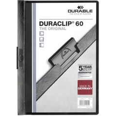 Durable Skoroszyt Zaciskowy A4 / 60 kartek Czarny 709987 4005546210452