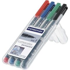 Staedtler Foliopisy Lumocolor F 0,6mm etui 4szt. (ST1140) 710463 4007817310809