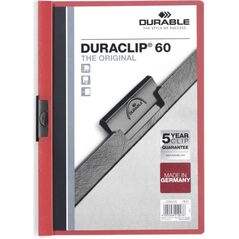 Durable Skoroszyt Zaciskowy A4 / 60 kartek Czerwony 709986 4005546210476