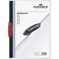 Durable Skoroszyt Swingclip Zaciskowy A4 / 30 kartek Czerwony 709995 4005546214320