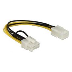 Delock PCIe 6-pin - PCIe 8-pin, 0.2m, Żółty (83775) 806060 4043619837755