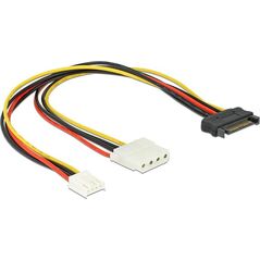 Delock SATA 15-pin - Molex - 4-pin Floppy, 0.3m, Wielokolorowy (65227) 792676 4043619652273