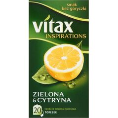 Vitax HERBATA VITAX INSPIRATIONS ZIELONA&CYTRYNA 20 TOREBEK 28764405 943305 5900175411494