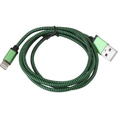Kabel USB Platinet USB-A - Lightning 1 m Zielony (PUCFBIP1G) 929657 5907595433143