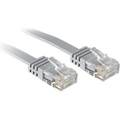 Lindy Patchcord Cat.6, U/UTP, płaski, 2m, szary (47492) 1000210 4002888474924