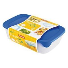 Curver Komplet pojemników Fresh&Go niebieski 3szt. (182598) 1012576 3253928026066