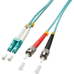 Lindy Patchcord światłowodowy LC/ST OM3 50/125um, Multimode, 2m (46381) 1034692 4002888463812