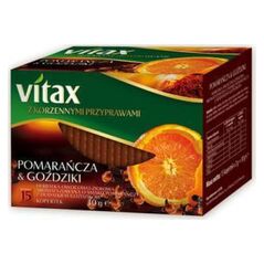 Vitax HERBATA VITAX POMARAŃCZA&GOŹDZIKI 15 TOREBEK W KOPERTKACH 6662612 1035142 5902806060453