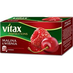 Vitax HERBATA VITAX INSPIRATIONS MALINA&WIŚNIA 20 TOREBEK 6691332 948408 5900175431393