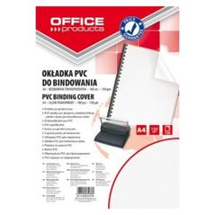 Office Products OKŁADKI DO BINDOWANIA OFFICE PRODUCTS, PVC, A4, 150MIKR., 100SZT., TRANSPARENTNE 20221515-90 1088595 5901503679388