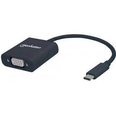 Adapter USB Manhattan USB-C - VGA Czarny  (151771) 1103226 766623151771