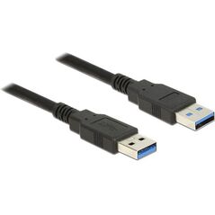 Kabel USB Delock USB-A - USB-A 0.5 m Czarny (85059) 1196753 4043619850594