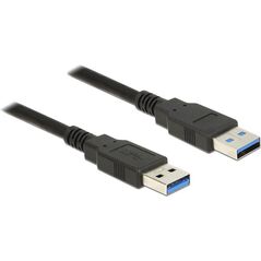 Kabel USB Delock USB-A - USB-A 2 m Czarny (85062) 1196756 4043619850624