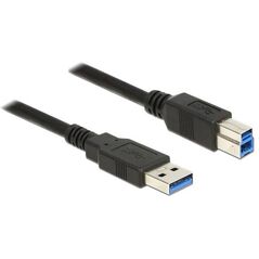 Kabel USB Delock USB-A - USB-B 0.5 m Czarny (85065) 1196759 4043619850655