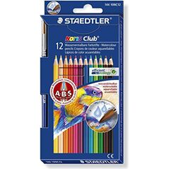 Staedtler Kredki akwarelowe 12 kolorĂłw z pÄ™dzelkiem 1240412 4007817144268