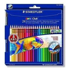 Staedtler Kredki akwarelowe 24 kolorĂłw z pÄ™dzelkiem 1240424 4007817144282