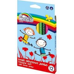Grand Kredki trĂłjkÄ…tne Jumbo Super Soft 12 kolorĂłw 1244010 5903364258962
