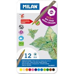 Milan Kredki oĹ‚Ăłwkowe szeĹ›ciokÄ…tne 12 kolorĂłw 1317007 8411574800576