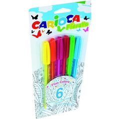 Carioca Długopisy Fiorella 6 kolorów (198218) 1392563 8003511427740