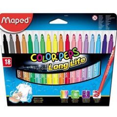 Maped Flamastry Colorpeps trójkątne 18 kolorów (205571) 1465613 3154148450214