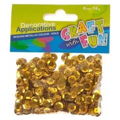 Craft with Fun Cekiny metaliczne kółka 8mm złote (231683) 1468032 5907604658543