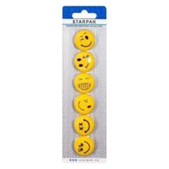 Starpak Magnes emotikony śr. 30mm 6el 1472461 5902643608245