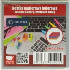 Interdruk Kostka papierowa kolorowa 85x85x50 mm (162631) 1477835 5902277215475