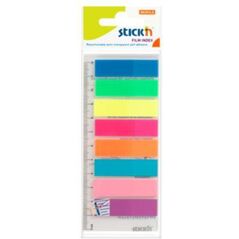 Stickn Zakładki indeks.samoprz.mix 8 kol.neon klas.z lin. (155305) 1489687 4712759213452
