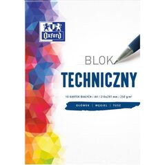 Oxford Blok techniczny A4 10k biały 1571483 5904017329237