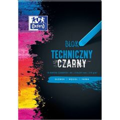 Oxford Blok techniczny A4 10k czarny 1571485 5904017072539