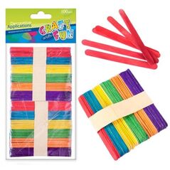 Craft with Fun Ozdoba dekoracyjna drewniane patyczki kolorowe (W 001C) 1642933 5901350211403
