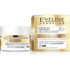Eveline Gold Revita Expert 30+ Krem-serum wygładzający na dzień i noc 50ml 1713591 5901761965407