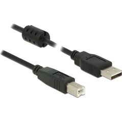 Kabel USB Delock USB-A - USB-B 5 m Czarny (84899) 1716400 4043619848997