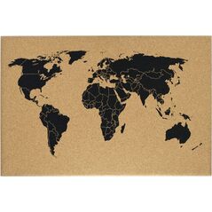 Memoboards TABLICA KORKOWA BEZ RAMY 600X400MM Z NADRUKIEM CZARNYM MAPY ŚWIATA MEMOBOARDS (TC64BR1 DC) 1735650 5907377379959