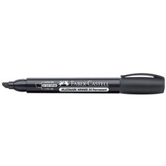 Faber-Castell Marker wodoodporny ścięta końcówka czarny 1745437 7754111654302