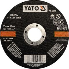 Yato Tarcza do cięcia metalu 125x1,2x22mm (YT-5923) 3039187 5906083959233