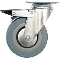 Vorel Kółko skrętne z szarą gumą i hamulcem 50mm 87381 3056716 5906083873812