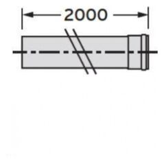 Vaillant Rura przedłużająca DN80 2m 303255 3069076 4024074343326
