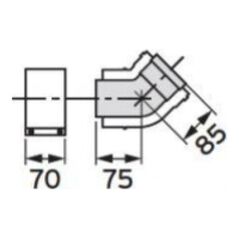 Vaillant Kolano koncentryczne DN80/125 45° 2szt. 303211 3069078 4024074343456
